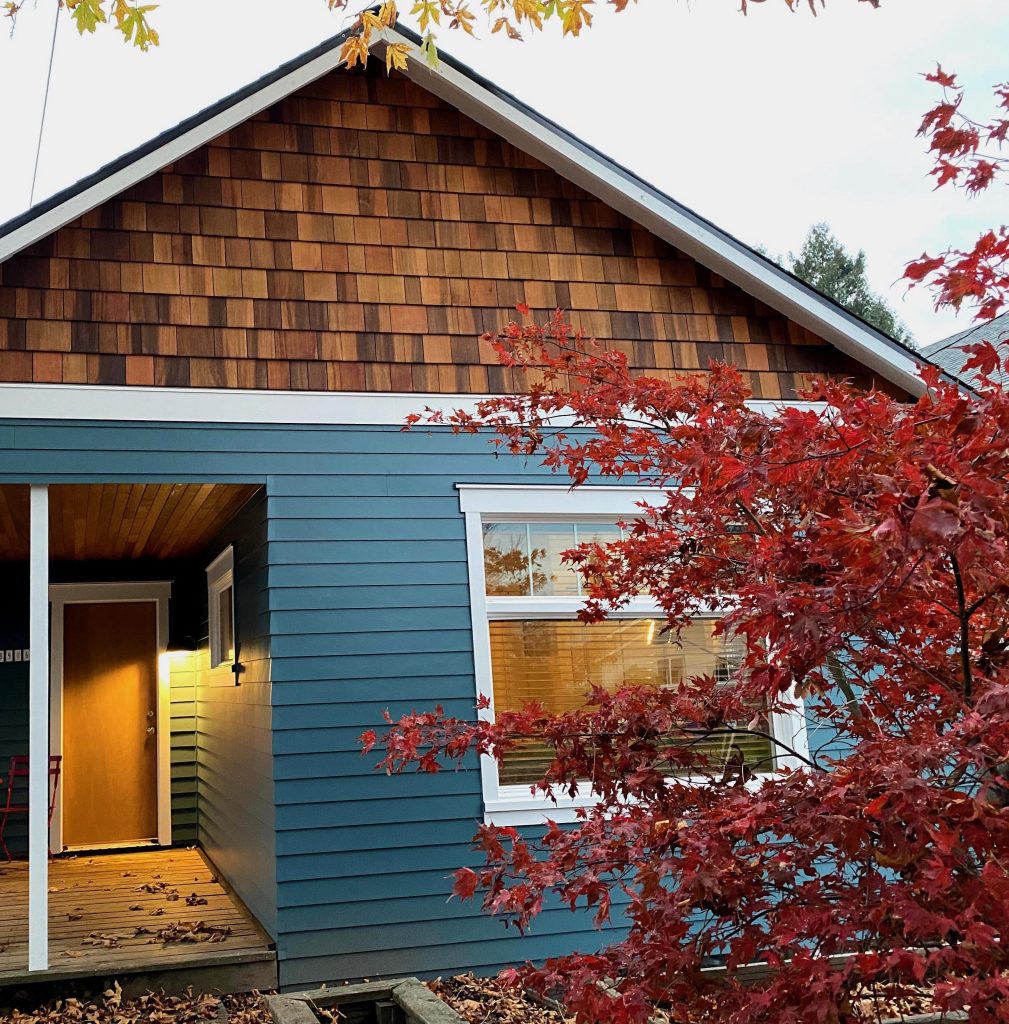 Exterior renovation project - cedar and siding