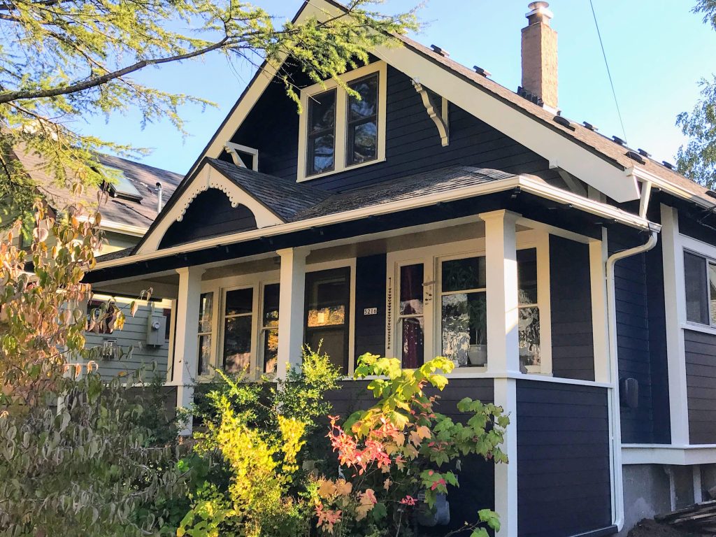 Hardie Siding in deep navy blue color